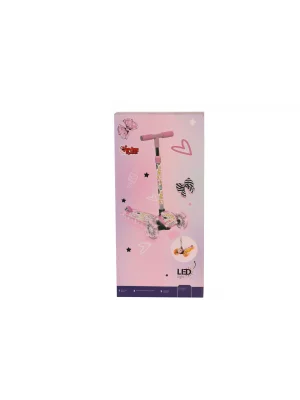 Mkwe082 Işıklı Canavar Scooter Pembe
