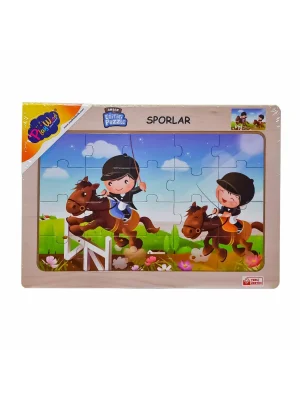 Ony-85-86-87-88 Ahşap Eğitici Puzzle Sporlar -onyıl