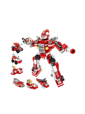 P605001 6 İn 1 Kırmızı Yumurta Model 45 Parça Block Oyuncak