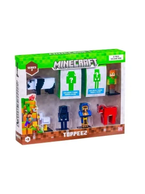 Pmı/mc22270 Minecraft 3d Toppeez 8li Deluxe Figür Seti Seri 2 Asorti