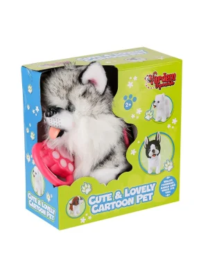 Pr66302-26t Yürüyen Tasmalı Peluş Yürüyen Husky