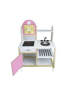 T1012 Ahşap Mutfak Pembe Ledsiz