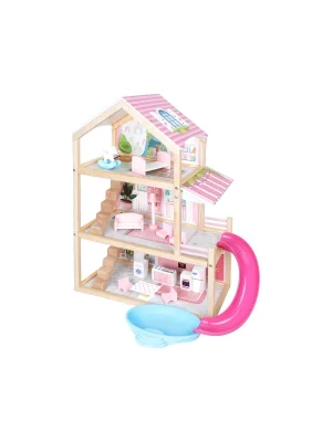 T2010 Ahşap Kaydıraklı Ev 3 Katlı -okutan Hobi