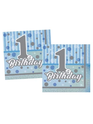 Thb5121 First Bithday Erkek, 16 Adet Peçete, 33x33cm  /bmp1310thb5121