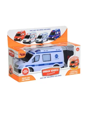 V001-2 V3 V004  Kumandalı Sesli Işıklı Polis Arabası-jandarma-ambulans-itfaiye 1:18-vardem