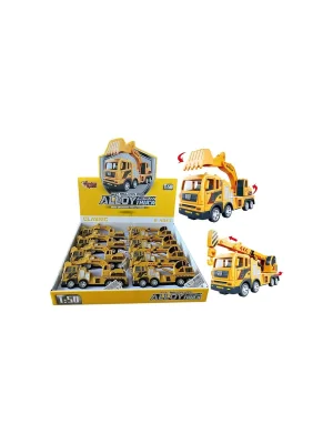 Yh-711-54a Sürtmeli Metal 1:50 Sarı Vinç Ve