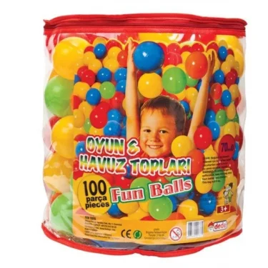 01733 Oyun Havuz Topu 100 Lü Fileli  7cm