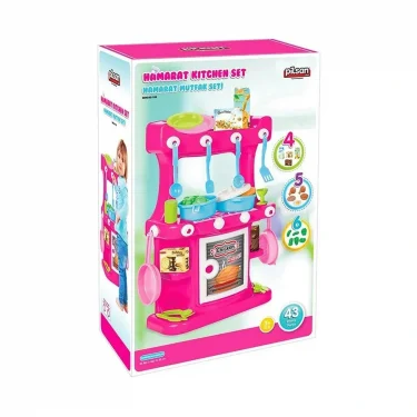 03 335 Hamarat Ayaklı Mutfak Seti Pembe -pilsan Oyuncak