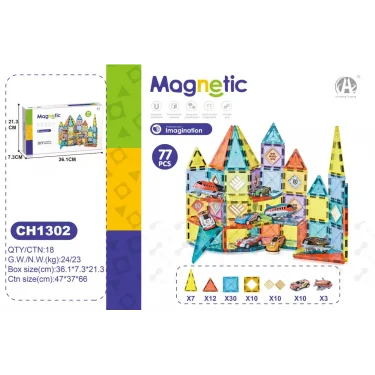 03-ch1302 5,5 Cm Manyetik Bloklar 77 Pcs