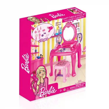 1609 Barbie Ayaklı Makyaj Masası Ve Sandalye Seti - Dolu