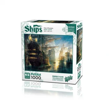 20681 Rochelle Şehri 1000 Parça Puzzle -kspuzzle