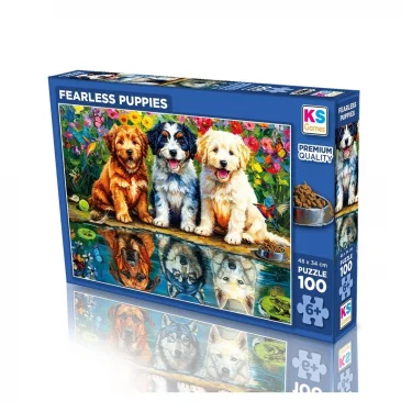 31503 Fearless Puppıes 100 Parça Puzzle