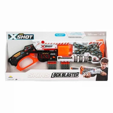 36606 X-shot Skins Lock Blaster 16 Mermili Sünger Dart Atan Silah 56 Cm -sunman
