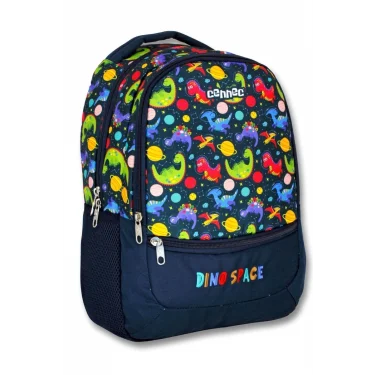 Cennec Siyah Dinazorlar İlkokul Sırt Çantası - Erkek Çocuk