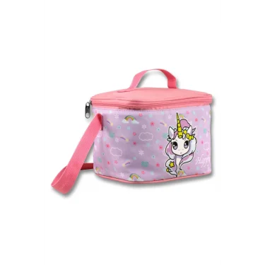 Ümit Çanta Termoslu/Isı Yalıtımlı Beslenme Çantası - 5016 - Gökkuşağı Unicorn, Turkuaz Pembe (kız )