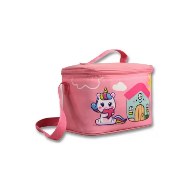 Ümit Çanta Kız Çocuk Beslenme Çantası (Thermo Isı Yalıtımlı) - Unicorn - Pembe Yeşil - 5052