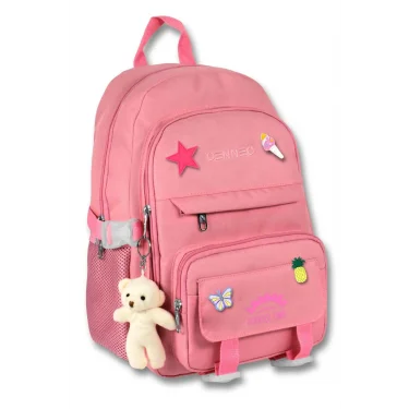 Cennec Çok Bölmeli Kız Çocuk Pembe İlkokul ve Günlük Sırt Çantası - 5073