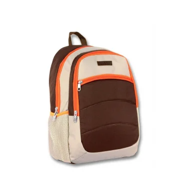 Ümit Çanta Cennec Ortaokul Kolej Lise ve Günlük Sırt Çantası - Kahverengi-Turuncu - Erkek