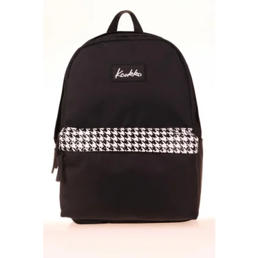Basic Colors Okul Sırt Çantası Siyah Patern K1628