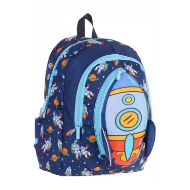 Kids Üç Gözlü (Erkek Çocuk) Okul Sırt Çantası (Roket Detaylı) - L5260