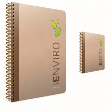 Gıpta Enviro Kraft Sert Kapaklı Spiralli Çizgili Defter 17 cm x 24 cm 100 Yaprak
