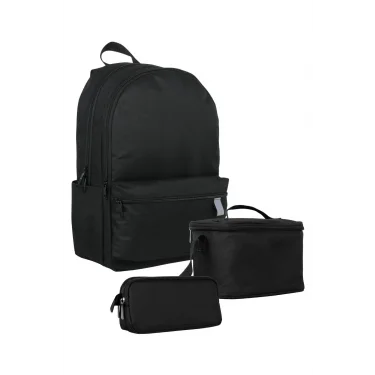 Siyah Renk Erkek Çocuklar İçin Üçlü İlkokul Okul Çanta Seti - SETUMT5120A