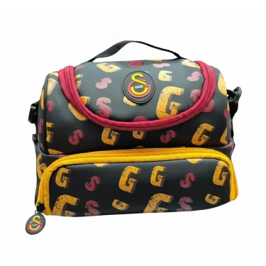 GALATASARAY GS YAZI DETAYLI SUNİ DERİ BESLENME ÇANTASI