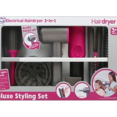 Hua-1019 Sesli Ve Işıklı 2ın1 Lüks Saç Şekillendirici Set -vardem Oyuncak