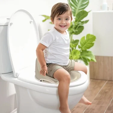 7188 Yüksek Arkalıklı Tuvalet Alıştırma Adaptörü Relax Bej