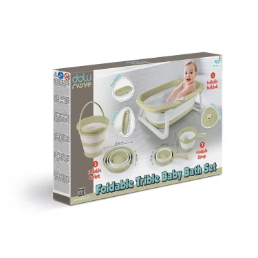 7272 Katlanabilir 3lü Bebek Banyo Seti  Eco -yeşil