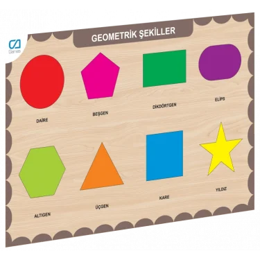 Caahs-3204 Ca Games Ahşap Geometrik Şekiller Bul-tak