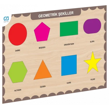Caahs-3204 Ca Games Ahşap Geometrik Şekiller Bul-tak