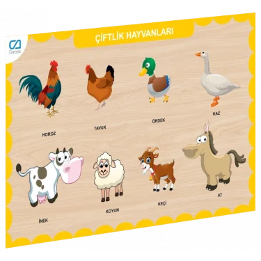 Caahs-3211 Ca Games Ahşap Çiftlik Hayvanları Bul-tak