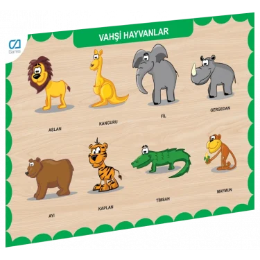 Caahs-3213 Ca Games Ahşap Vahşi Hayvanlar Bul-tak