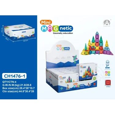 Ch1476-1 3.75cm  Mini Magnetic Blok Metal Kutu  45 Pcs