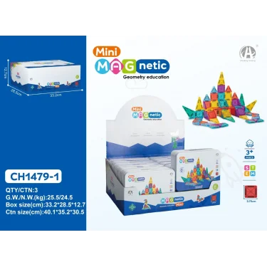 Ch1479-1 3.75cm  Mini Magnetic Blok Metal Kutu  78 Pcs