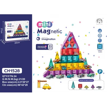Ch1528 3.75cm Mini Magnetic Blok 93 Pcs