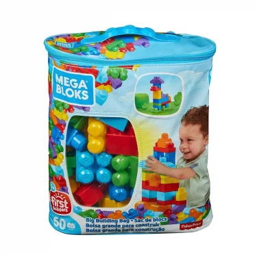 Cyp67 Mega Bloks® 60 Parçalı Blok Torbaları 2 Asorti - Mavi - Pembe +1 Yaş