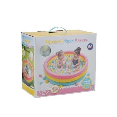 Er-520 Fun Play 85cm Havuz Üç Renkli İçinde 100 Adet 6cm Toplu