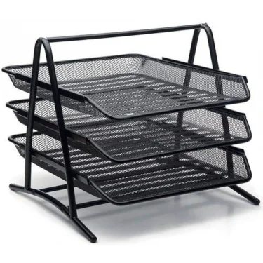 GOGİ EVRAK RAFI TEL 3LÜ SİYAH