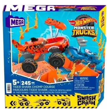 Hkf88 Mega™ Hot Wheels® Smash N Crash Tiger Shark Çarpışma Seti 245 Parça +5 Yaş