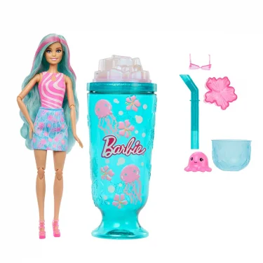 Jkf62 Barbie Pop Reveal Sürpriz Bebek - Mavi Saçlı