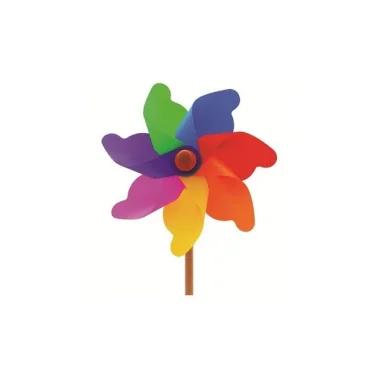 Kardeşler 25 Cm.çap Plastik 7 Kanatlı Bahçe Boyu Rüzgar