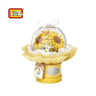 Lz-1299 Loz Ledli Ayçiçeği Buketi 510 Parça Block Oyuncak