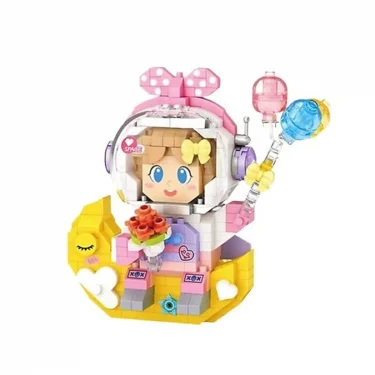 Lz-8828 Loz Kız Astronot 410 Parça Block Oyuncak