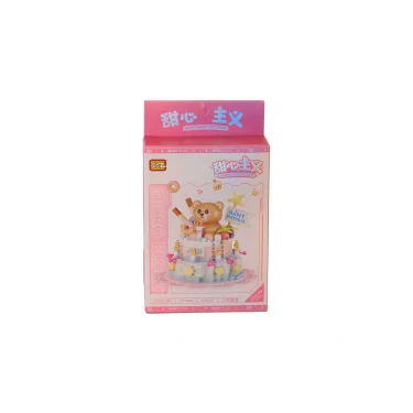 Lz8807  Ayılı Kek   Block Oyuncak 370 Parça