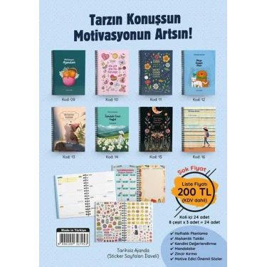 MOTİVASYON AJANDAM (SPİRALLİ) /G.YILDIZLARI