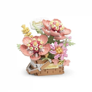 P1086 Panlos Çiçek Buketi 455 Parça Block Oyuncak