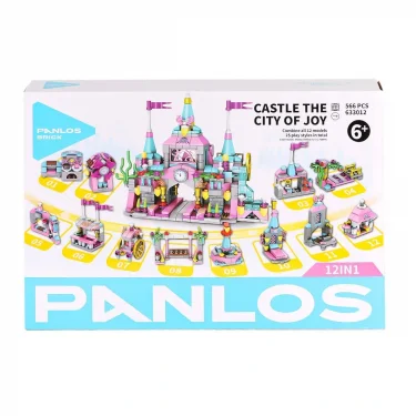 P633012 Panlos Brick - Eğlence Şehri Kalesi 12si 1 Arada - 556 Parça Yapım Seti
