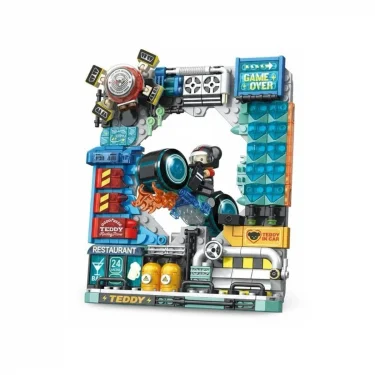 P881505 Panlos Motorcu Teddy 458 Parça Block Oyuncak